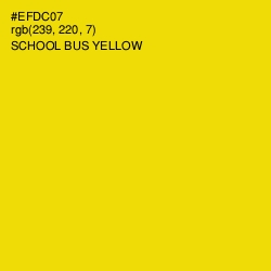 #EFDC07 - School bus Yellow Color Image